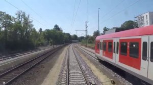 Высокая скорость вид из кабины машиниста поезда во время поездки по Германии Европа