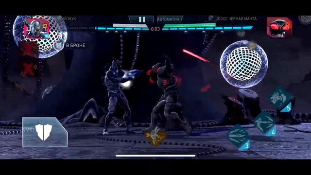 Синий Жук. Дамагер Blue Beetle на соло рейде. Solo Raid. Injustice 2 Mobile.