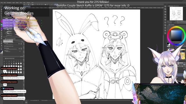 Wednesday Stream | !275 Genshin Sketch Raffle OPEN | Prayge for no OBS scuff смотреть онлайн