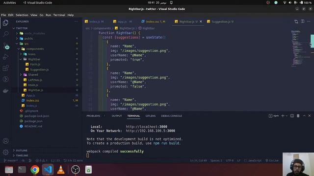 ? #2 Build Responsive Twitter 2.0 Clone with ReactJS | Html to React | React JS beginner projects смотреть онлайн