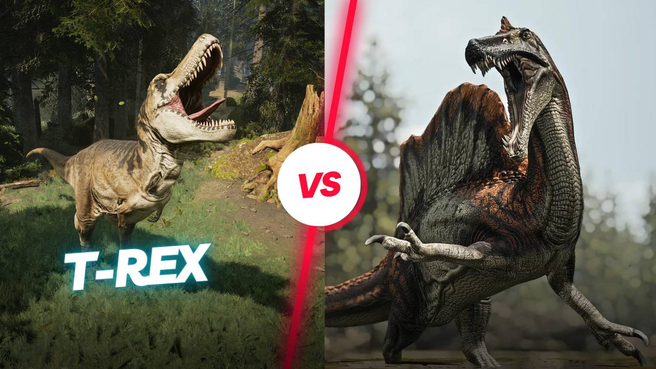 Path Of Titans T-rex (speed) Vs Spinosaurus