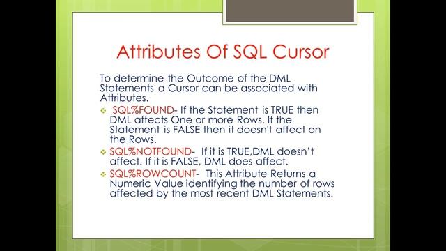 What is Cursor? Types of Cursors and their Attributes of Cursors In Oracle PLSQL смотреть онлайн