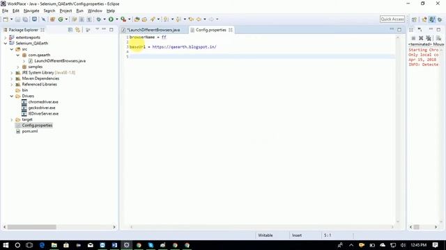 Read Data from Properties File in Selenium Webdriver| QA Earth смотреть онлайн