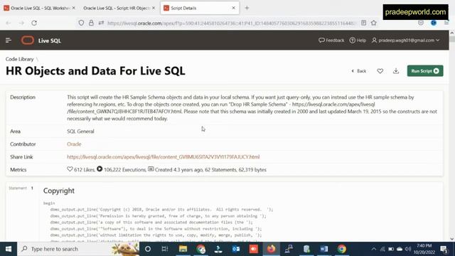 #3 How To Import HR User Data To Live SQL | Selecting HR Schema Using Oracle Live SQL смотреть онлайн