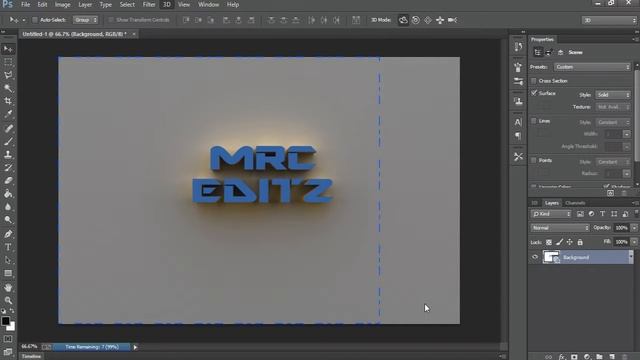 How to make 3D Text- Photoshop CS6/CC Tutorial смотреть онлайн