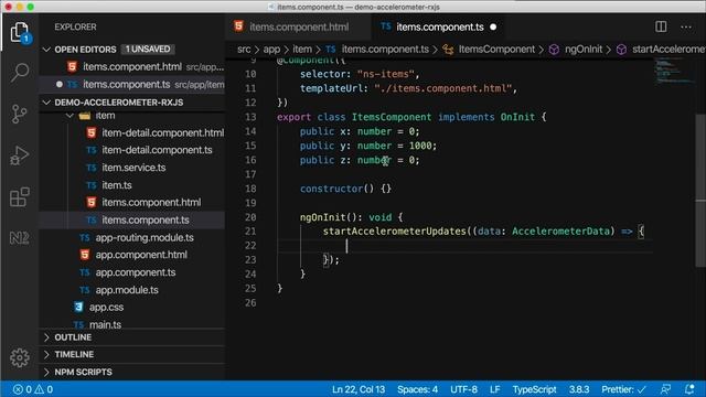 How to Use the Accelerometer Data Stream | NativeScript Tutorial смотреть онлайн
