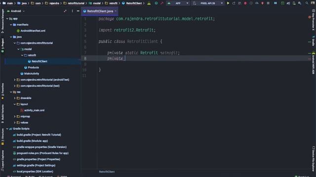 Retrofit Part 1: Add Retrofit library and define data model class | Android Studio Tutorial смотреть онлайн