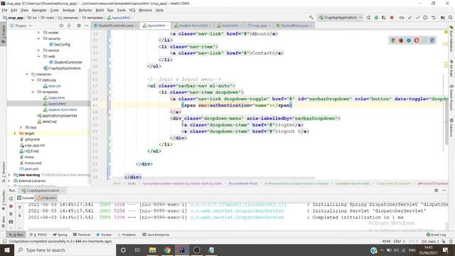 PART 7 - Spring boot crud with thymeleaf - Spring Security and thymeleaf extras module ? смотреть онлайн