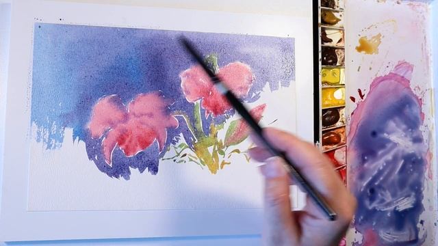 Орхидея / Акварель / Китайская бумага смотреть онлайн