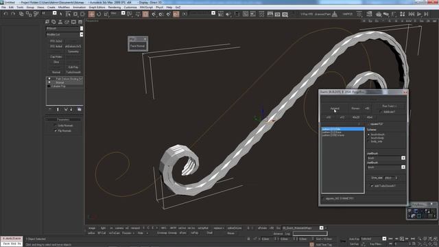 ковка кованого элемента при помощи maxScript смотреть онлайн