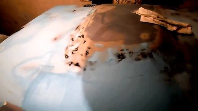 Opel Rekord. Подготовка и покраска капота.