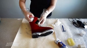 Как обработать обувь из войлока воском и тонировать