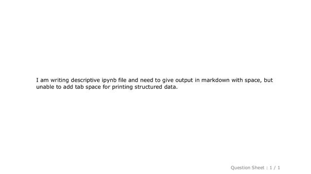 Pandas : How to get tab space in 'markdown' cell of Jupyter Notebook смотреть онлайн