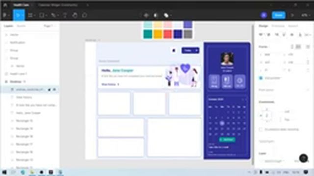 UI Design of Health Care App | Dashboard UI | Figma смотреть онлайн