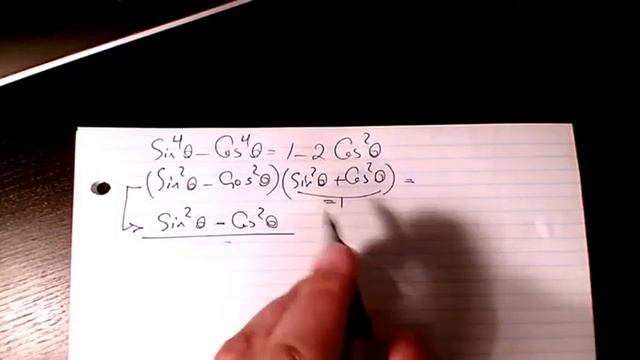 sin^4x-cos^4x=1-2cos^2x, How to verify trigonometric identities, Verifying Trig Identities смотреть онлайн