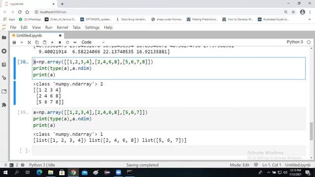 Numpy 2d Array in Python смотреть онлайн