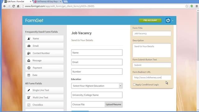 Redirect to URL after Form Submission - FormGet смотреть онлайн