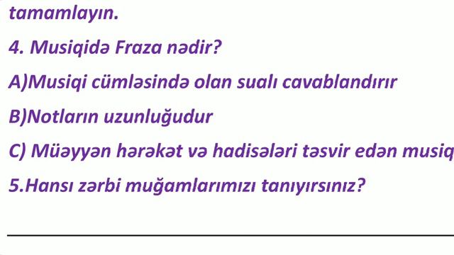 3 cu sinif MUSİQİ KSQ 4 - 3 cü sinif musiqi- 3 cu sinif musiqi summativ смотреть онлайн