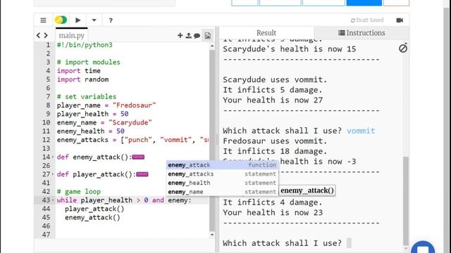 Monster Battle 5 (Python) - Game Loop смотреть онлайн