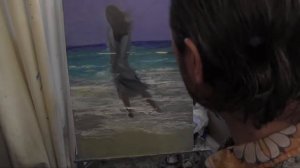 Научиться рисовать фигуру, девушку, море, курсы живописи маслом, Сахаров