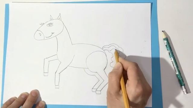 Рисование для малышей • Рисуем лошадку, единорога, аликорна смотреть онлайн