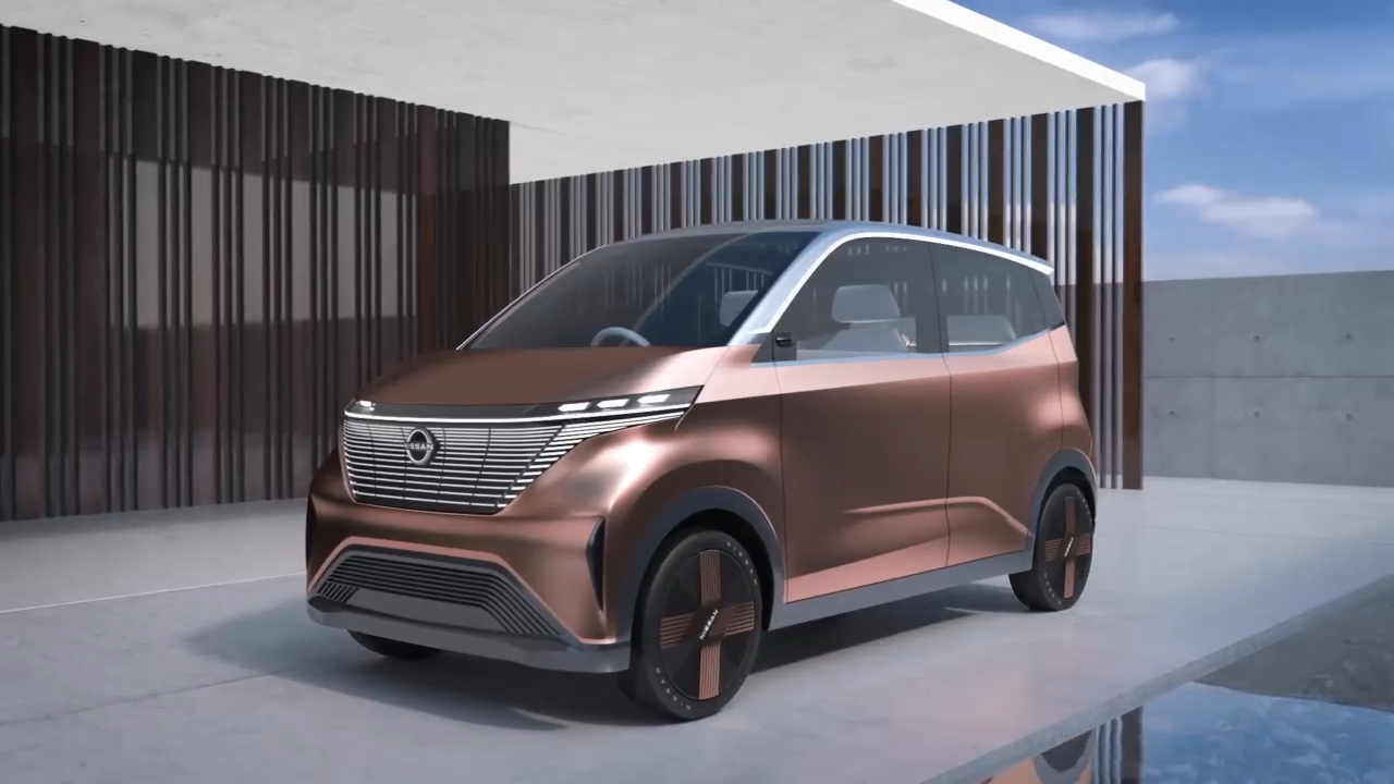 Представлен Nissan IMk — концепт электрического сити-кара смотреть онлайн