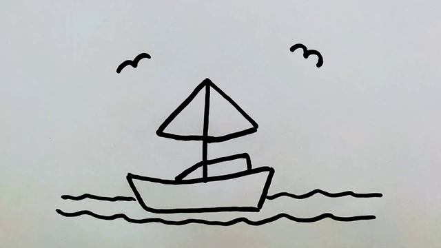 Как нарисовать КОРАБЛЬ/ How to draw a SHIP/ draw easy/ Bolalar uchun kema rasm chizish смотреть онлайн