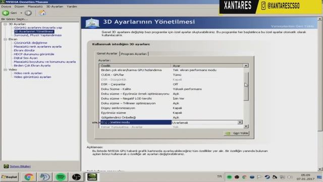 XANTARES Nvidia Settings
