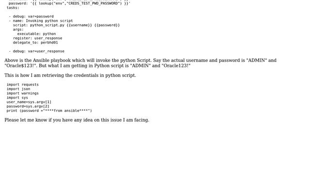 DevOps & SysAdmins: How to send password with special characters from ansible to Python script? смотреть онлайн