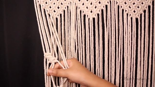 DIY: Macrame Curtain Using only SQUARE KNOT | смотреть онлайн