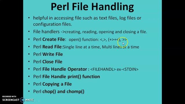 Perl: Scripting Programming Part 29: Complete lecture notes with example and assignment смотреть онлайн