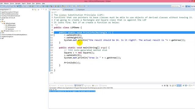 Liskov Substitution Principle (LSP) in Java смотреть онлайн