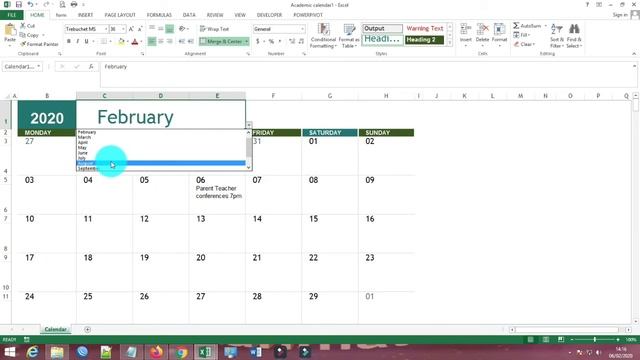 Cara Membuat Kalender Di Microsoft Excel