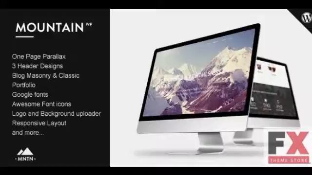 Preview Mountain - One Page Parallax WordPress Theme TForest смотреть онлайн