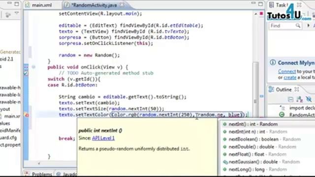 Random (Aleatorio). Tutorial 22 en Español. Desarrollo de Aplicaciones Android. смотреть онлайн