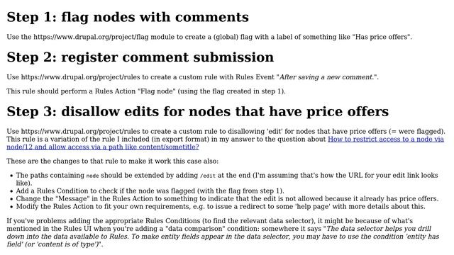 How to disallow node authors to change node content if comments were submitted for that node? смотреть онлайн
