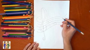 Как нарисовать скрипичный ключ. Онлайн-школа рисования «Малевашки»