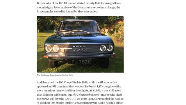 UK’s rarest cars: 1972 Audi 100, one of only 17 left on British roads смотреть онлайн