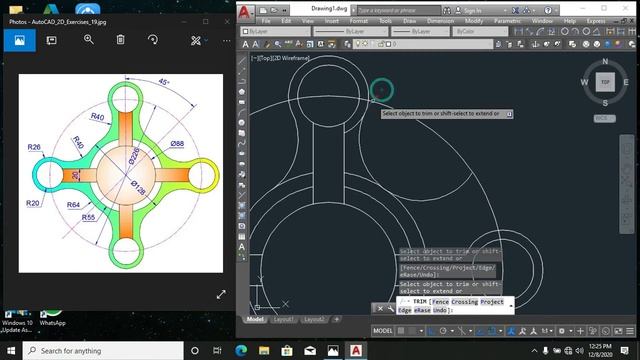 AutoCAD 2D Drawing Practice-2 | Challenge task for beginners | AutoCAD 2D Drawings смотреть онлайн