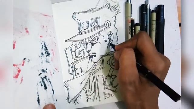 #Jojo #jotaro #sketch Jotaro sketch [Jojo Bizzare's Adventure] смотреть онлайн