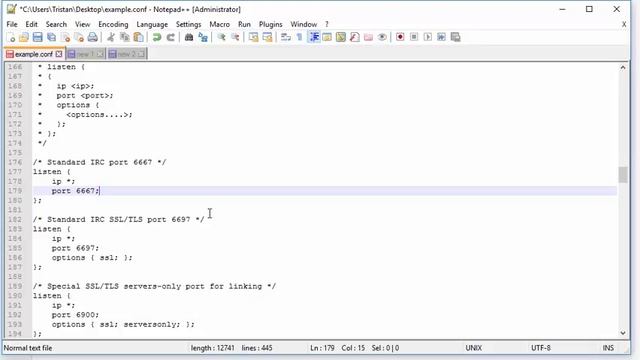 Configuration unrealircd.conf 4.0 смотреть онлайн