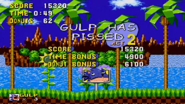Gulp Sonic in Sonic 1 (Sonic Hack) смотреть онлайн