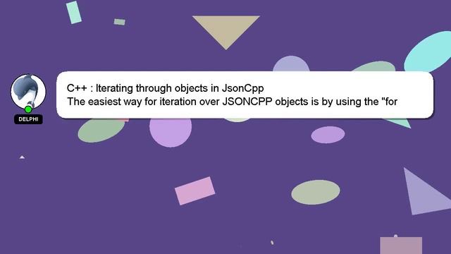 C++ : Iterating through objects in JsonCpp смотреть онлайн