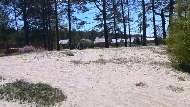 Турбаза "Теремки" в начале июня. Пляж смотреть онлайн