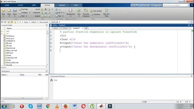 partial fraction expansion for Laplace transform using RESIDUE in MATLAB смотреть онлайн