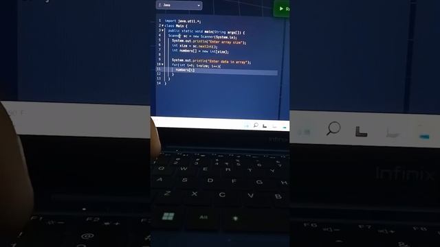Storing data by using an array in Java and taking input from user. смотреть онлайн