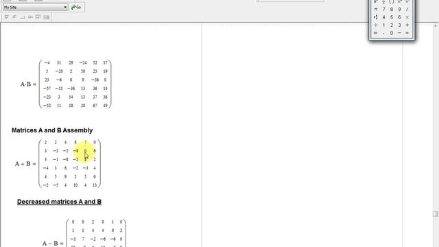 Lesson 22 Mathcad -Matrix six rows and six columns-English смотреть онлайн