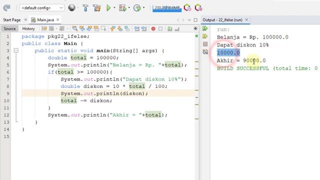 Java 22 - Percabangan If Else pada Java - Tutorial Java Netbeans Indonesia смотреть онлайн