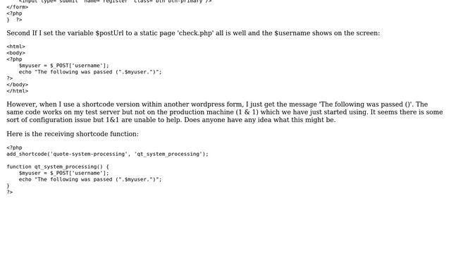 $POST variable is empty in receiving php add-on function but can be seen by jscript function смотреть онлайн