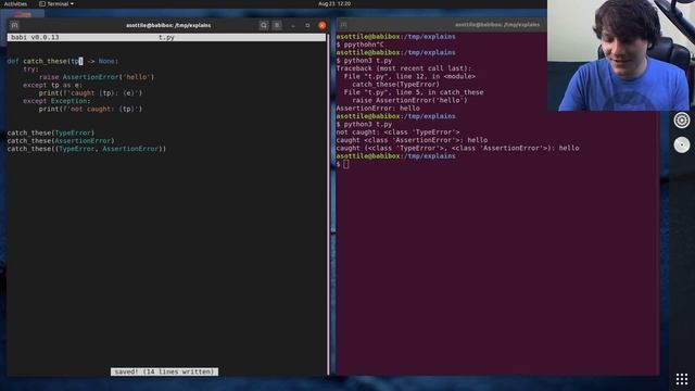typing: exception types (intermediate) anthony explains #082 смотреть онлайн
